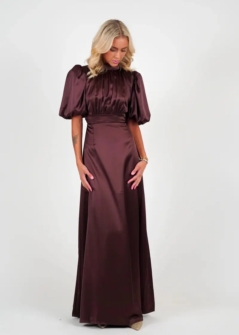 Holly Dress Long - Plum