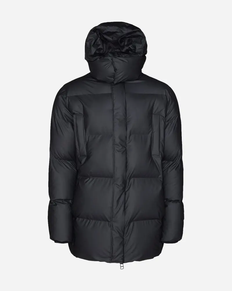 Hooded Puffer Coat - Black