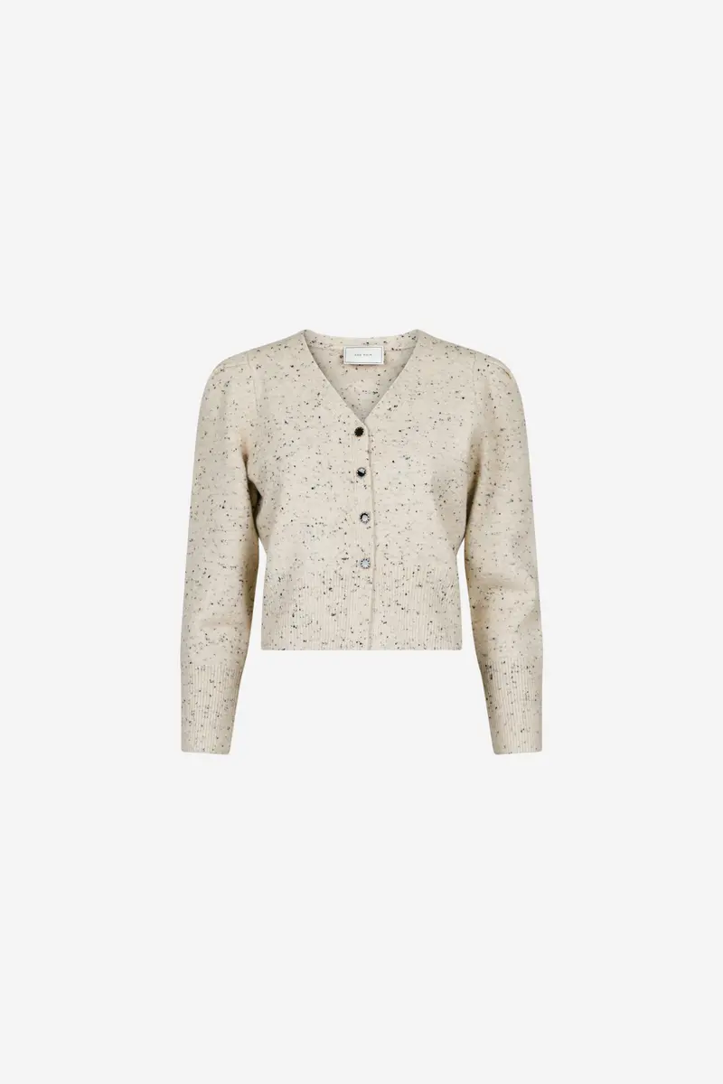 Hunter Multi Knit Cardigan Beige Melange
