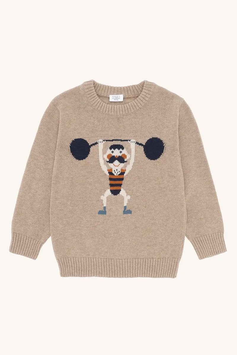 Hust&Claire Pelle Knit Strong Man Genser