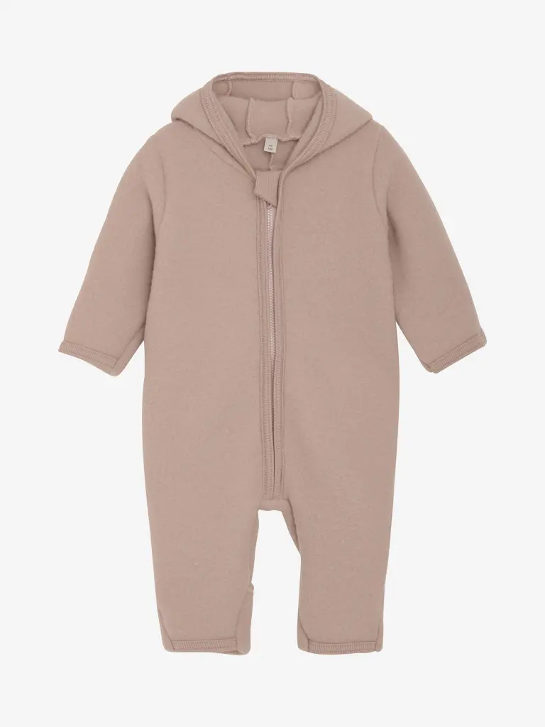 Huttelihut Pram Suit Ears Wool Fleece