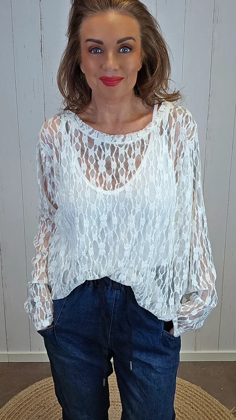 Ida blondetopp offwhite