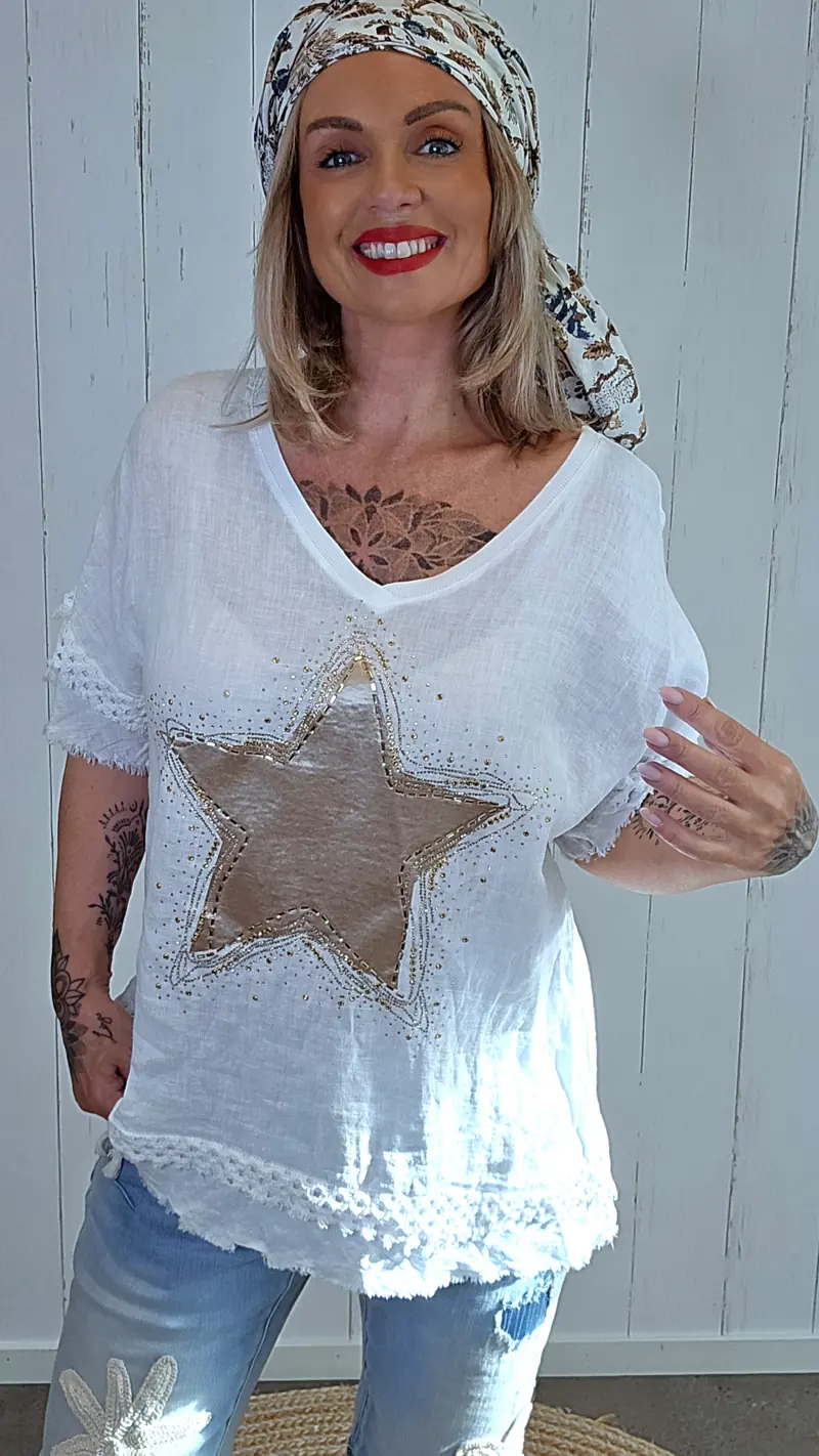 Ida Stjerne Topp hvit