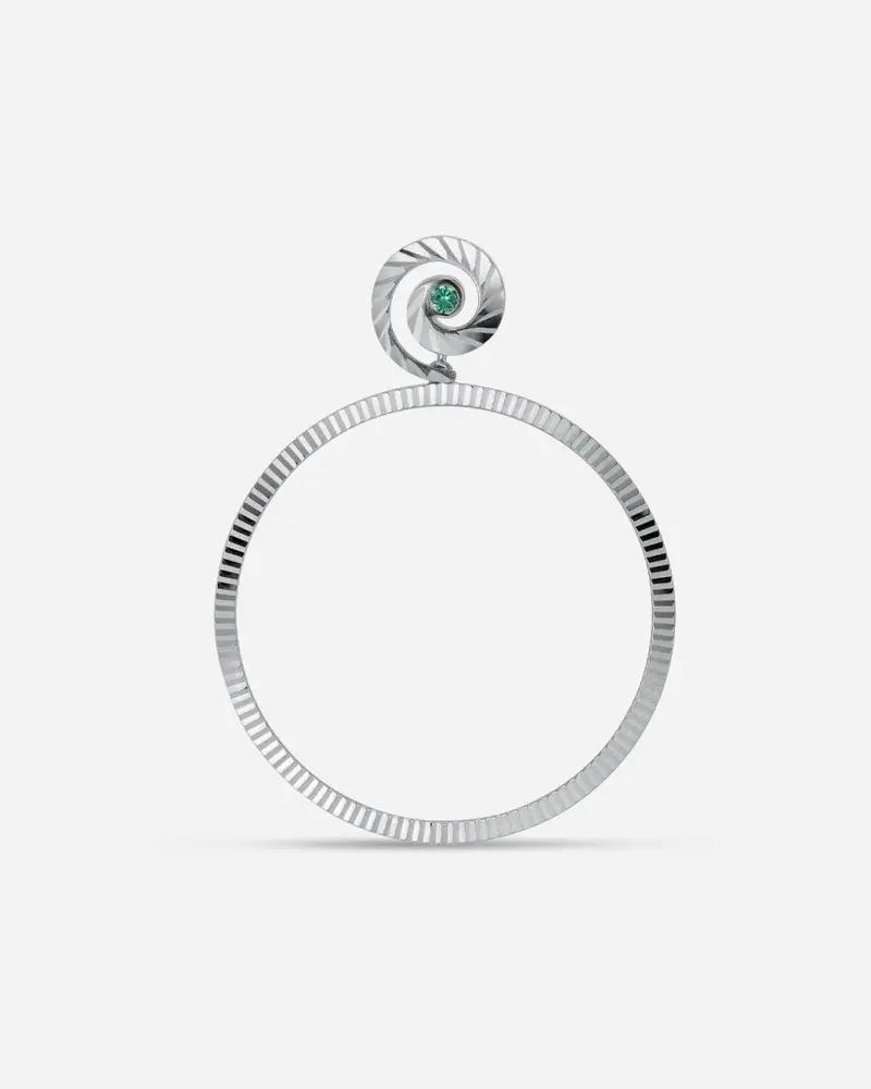 Impression Hoop With Emerald