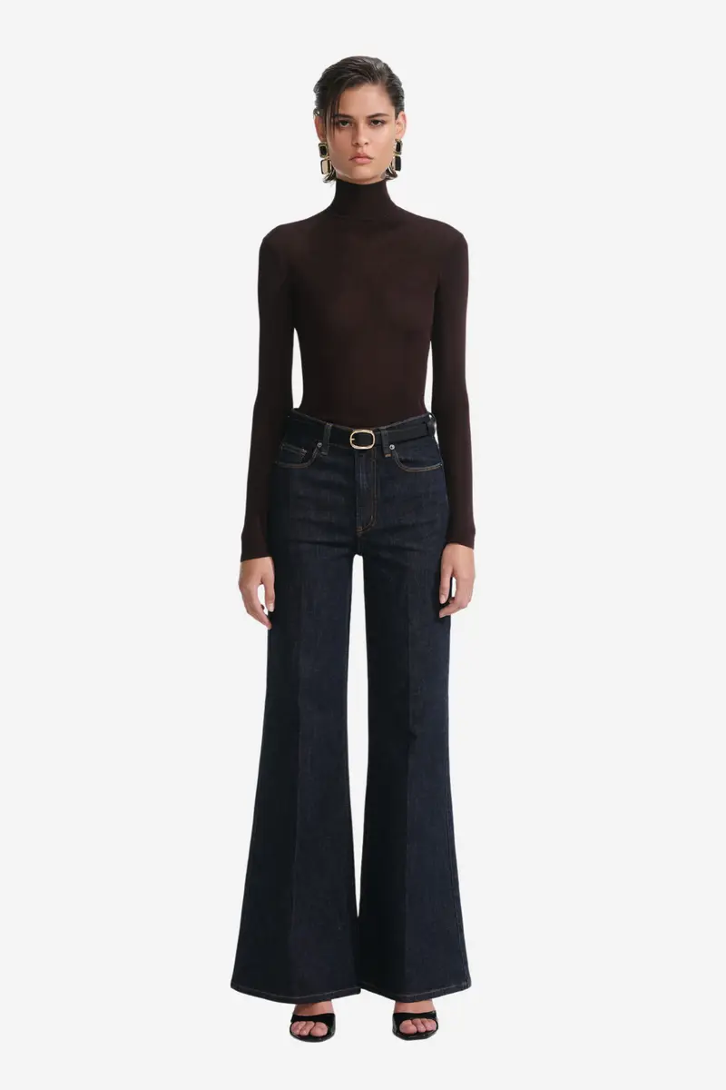Indigo Flared Jeans Blue