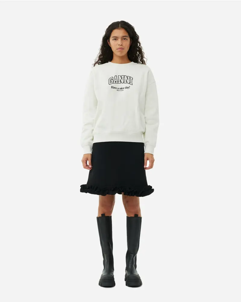 Isoli Ganni Oversized Sweatshirt - Egret