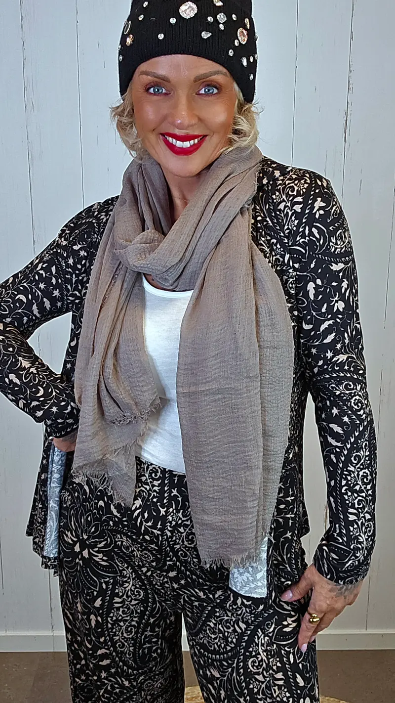 Izzy skjerf taupe