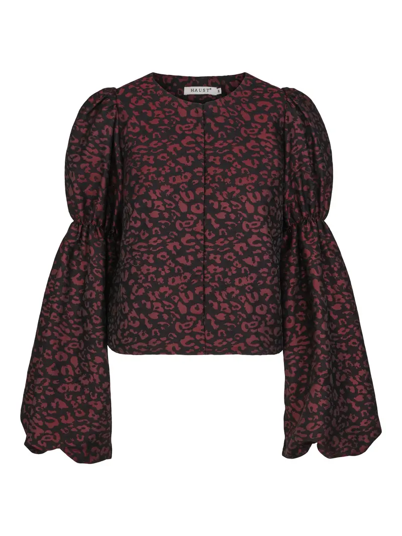 Jacquard blazer Deep burgundy