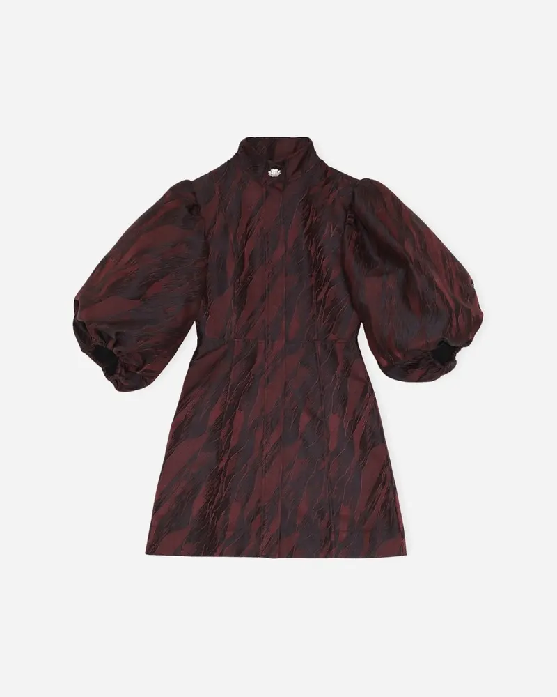 Jacquard Mini Dress - Decadent Chocolate