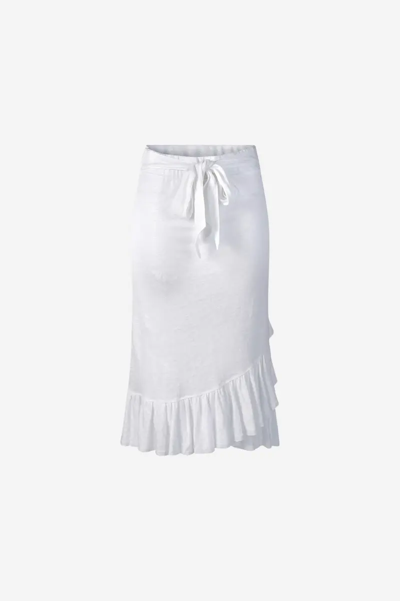 Jae Linen Skirt White