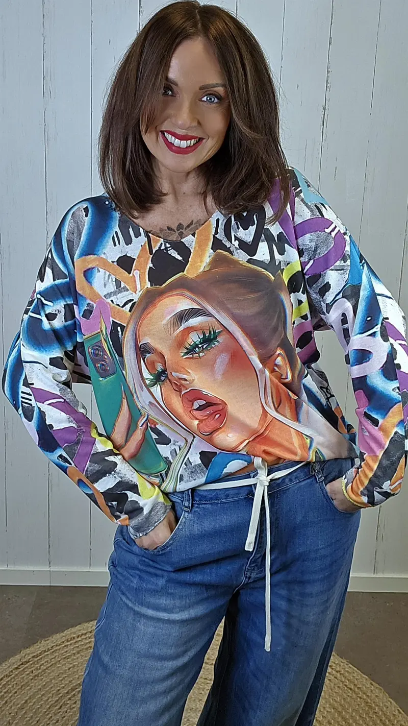 Jasmine printtopp multicolor