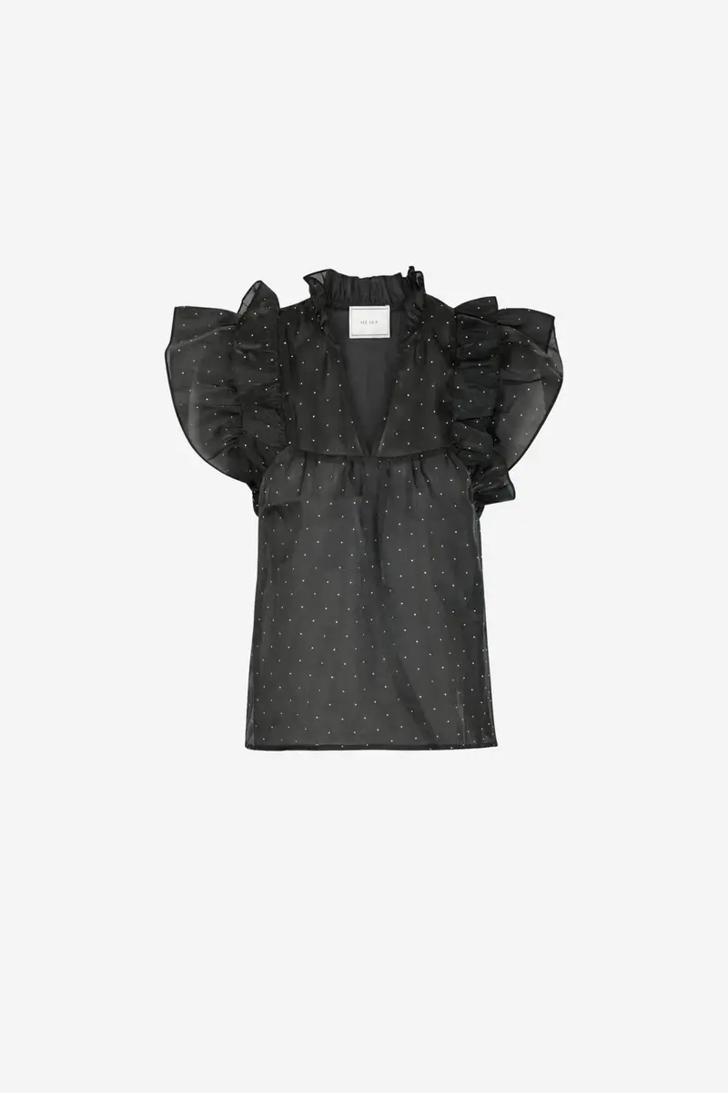 Jayla Bedazzled Top Black