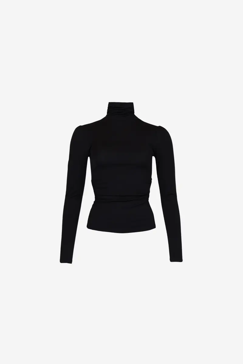 Jersey Turtleneck Black