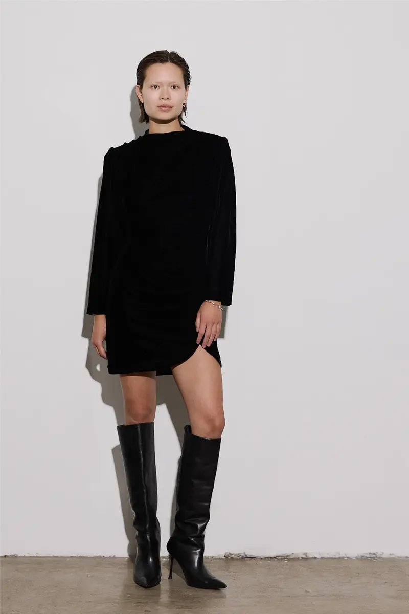Jet Dress Velvet Black