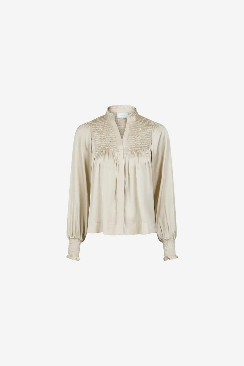 Jill Smooth Satin Blouse Champagne
