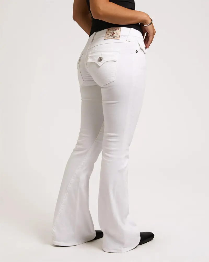 Joey Low Rise Flare Flap - Brilliant White