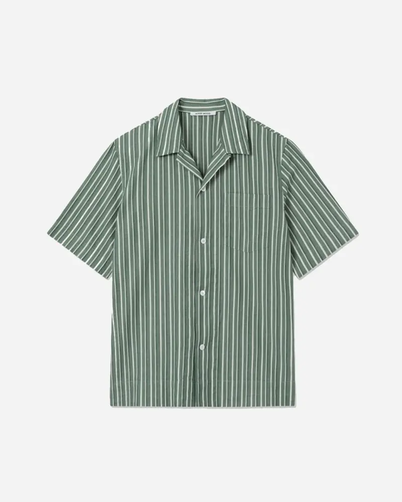 Johan Dobby Stripe Shirt - Bright Green