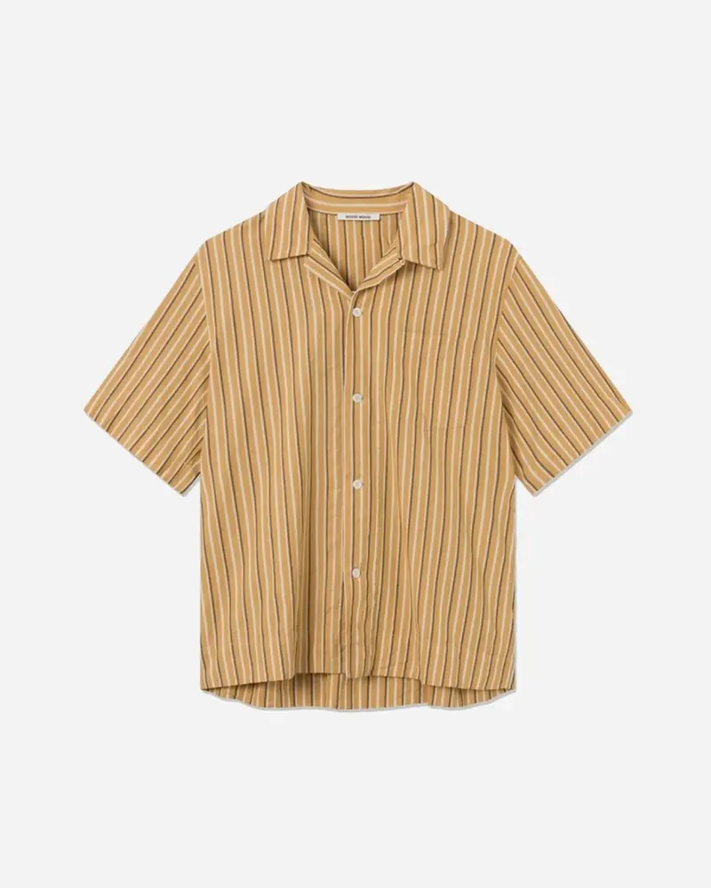Johan Dobby Stripe Shirt - Ochre