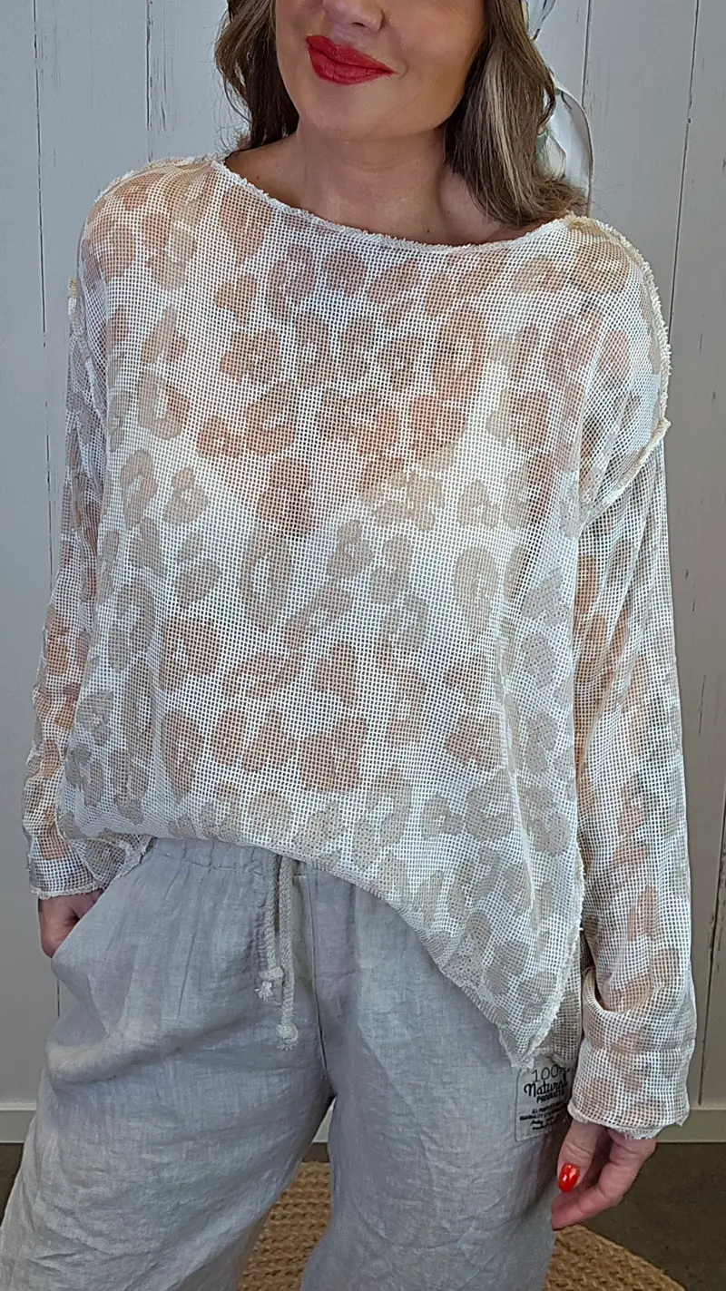 Julie mesh topp leo