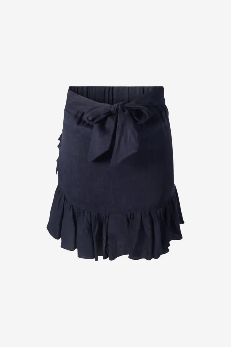 Julli Linen Skirt Navy