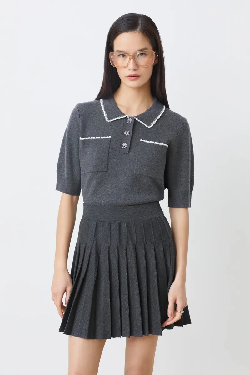 Jupe Falda Knitted Skirt