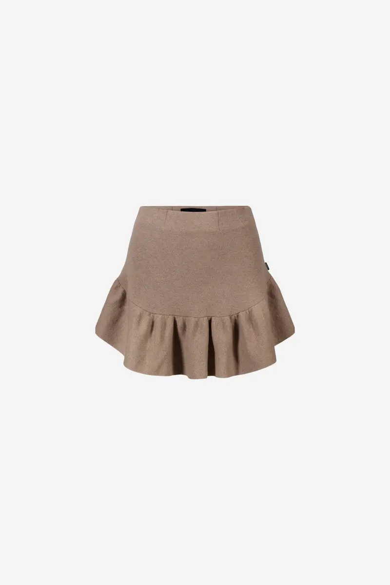 Karen merino skirt Beige melange