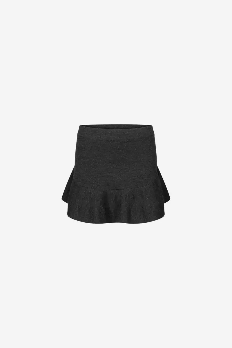 Karen Merino Skirt Dark Grey Melange