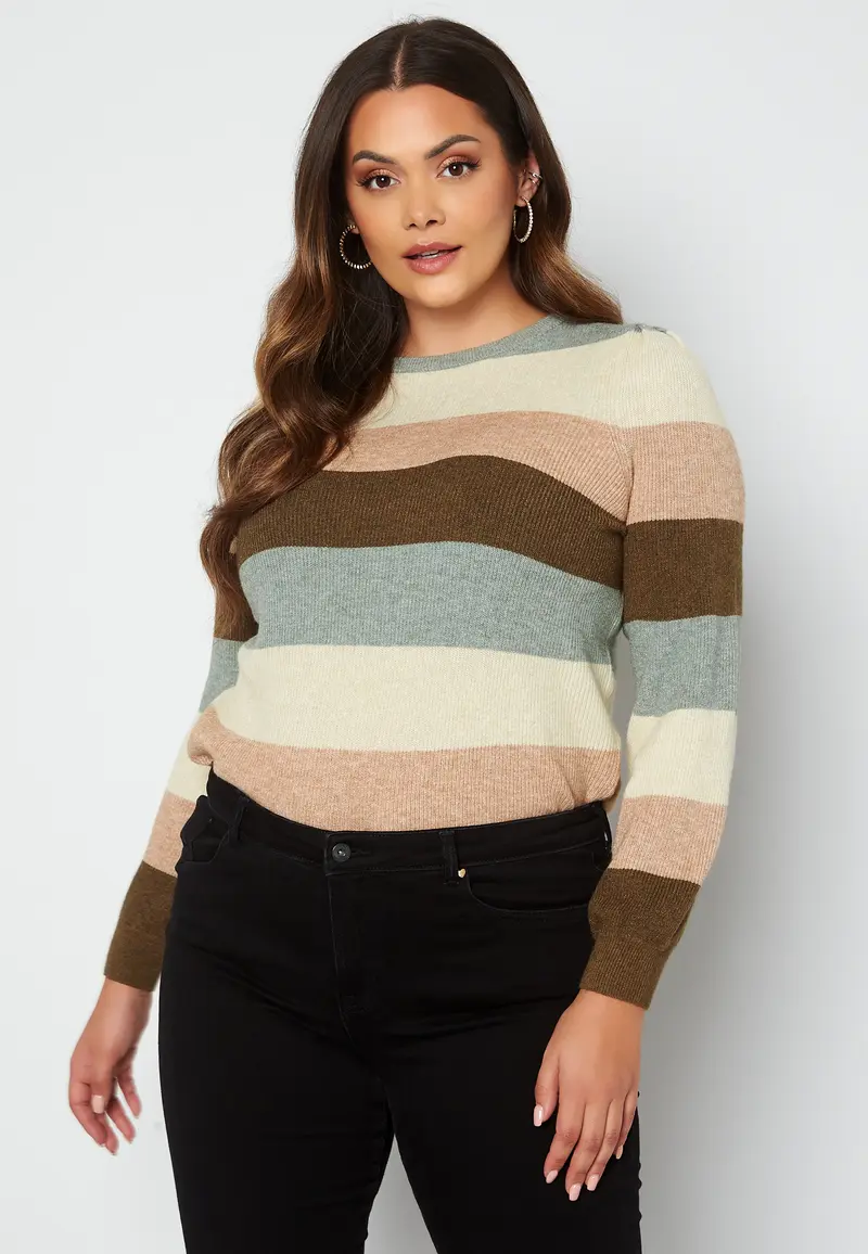 Karia L/S Stripe Pullover Knit