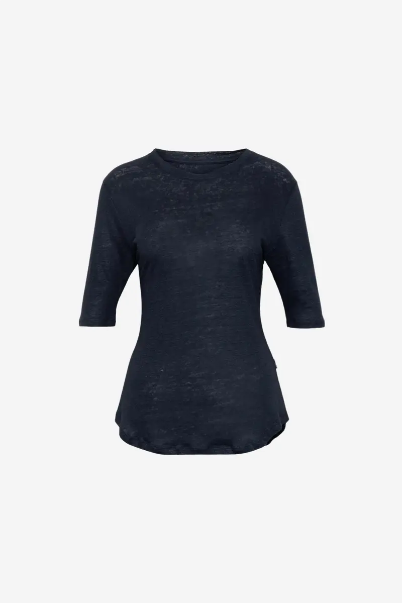 Karina Linen Tee Navy