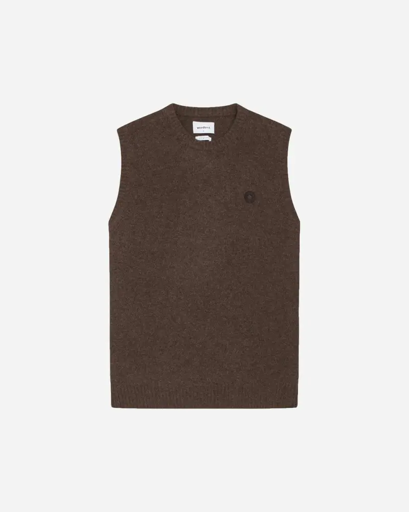 Karl Wool Vest - Brown Melange