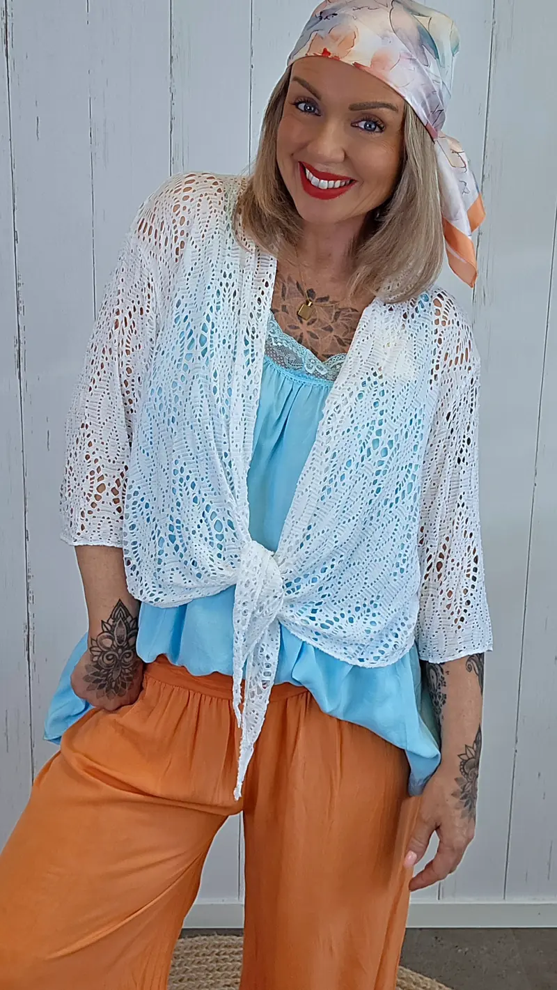 Karoline kort blondecardigan