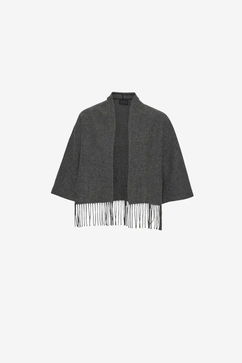 Keyla Lambswool Jacket Dk. Grey Mel