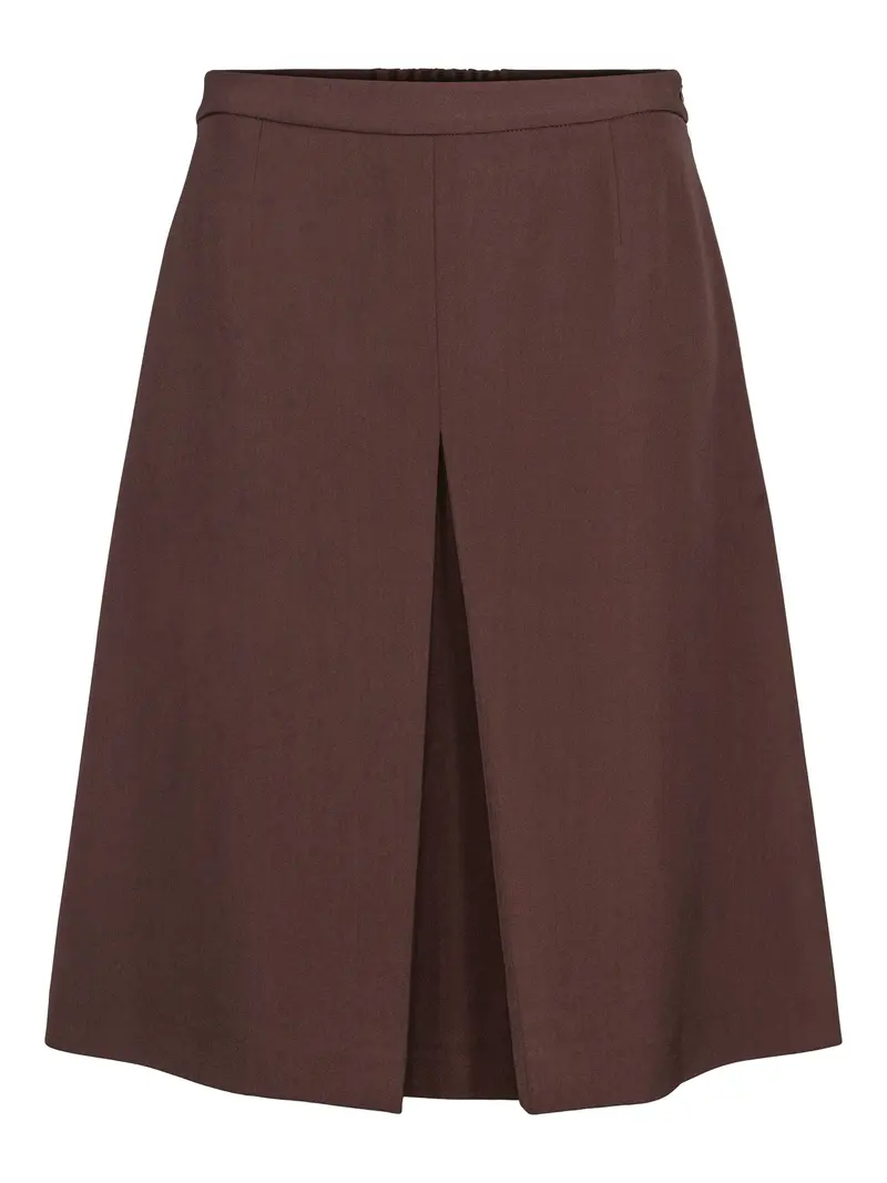 Kneelong A-shape skirt Dark Brown
