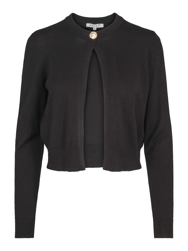 Knitted button cardigan Black