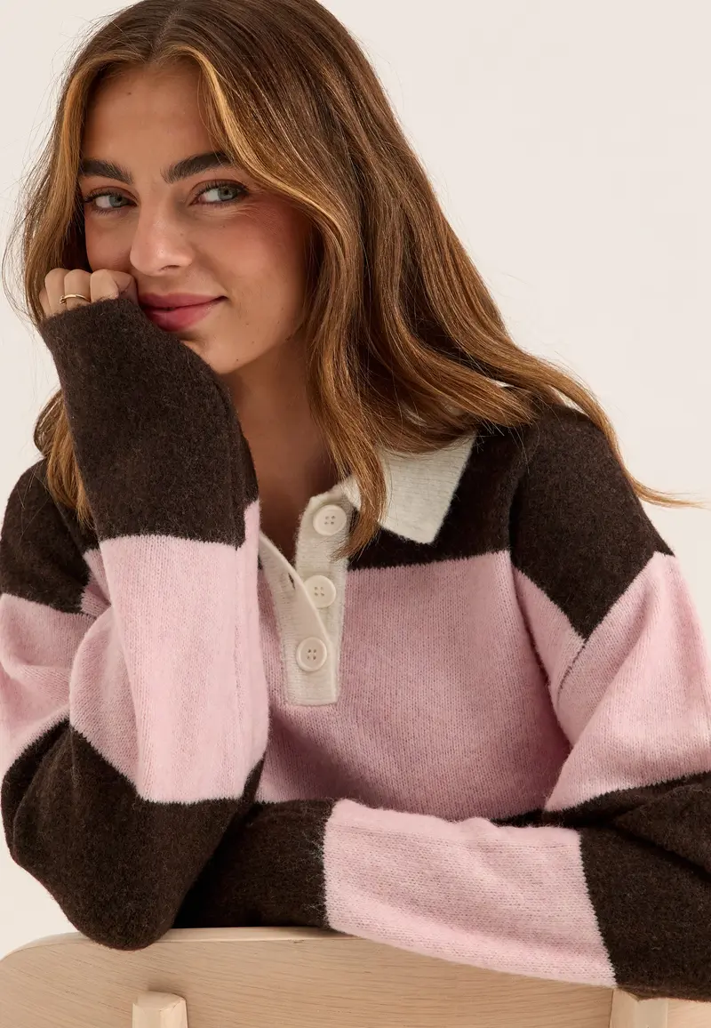 Knitted Collar Sweater