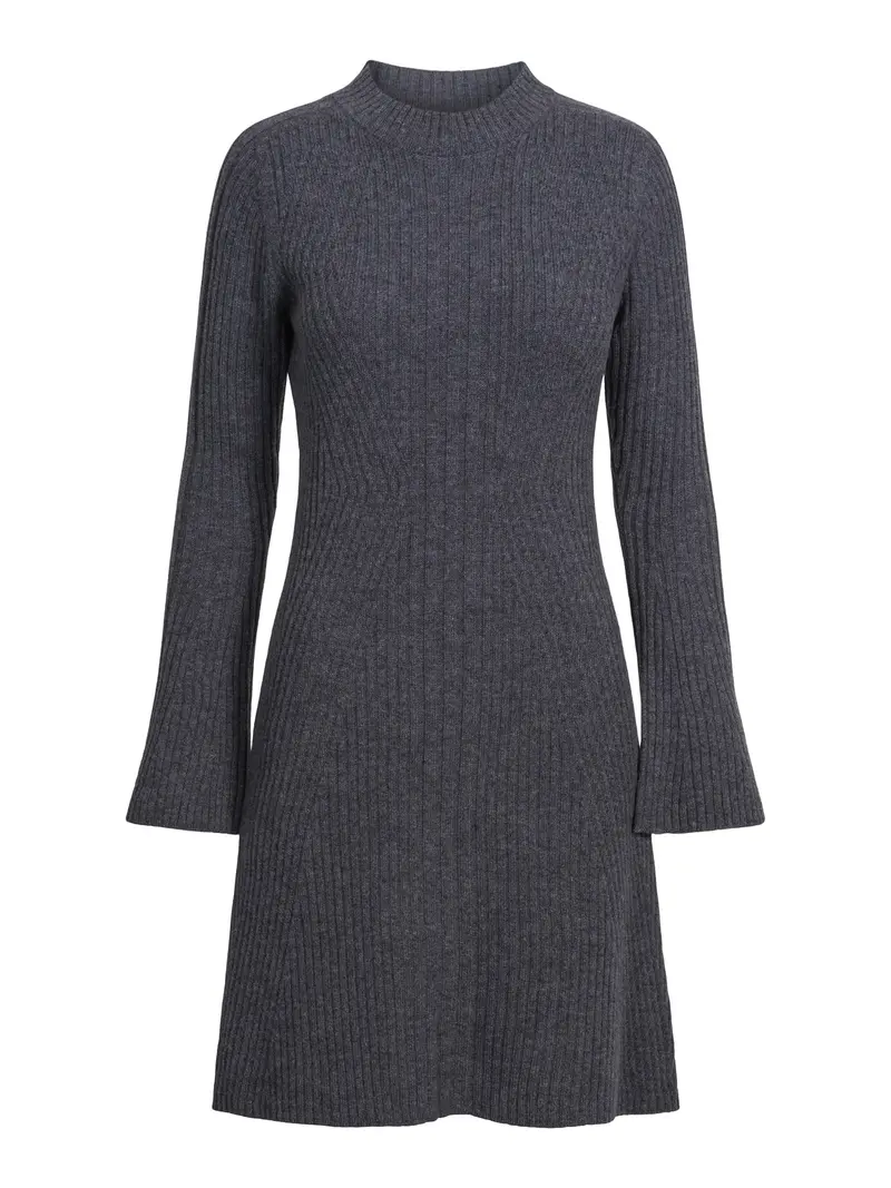 Knitted fashion dress Grey Mel.