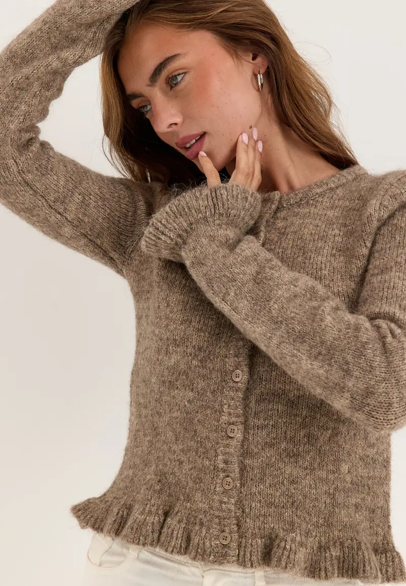 Knitted Frill Cardigan