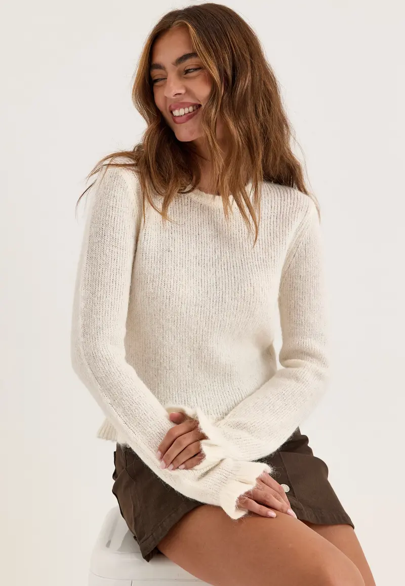 Knitted Frill Sweater