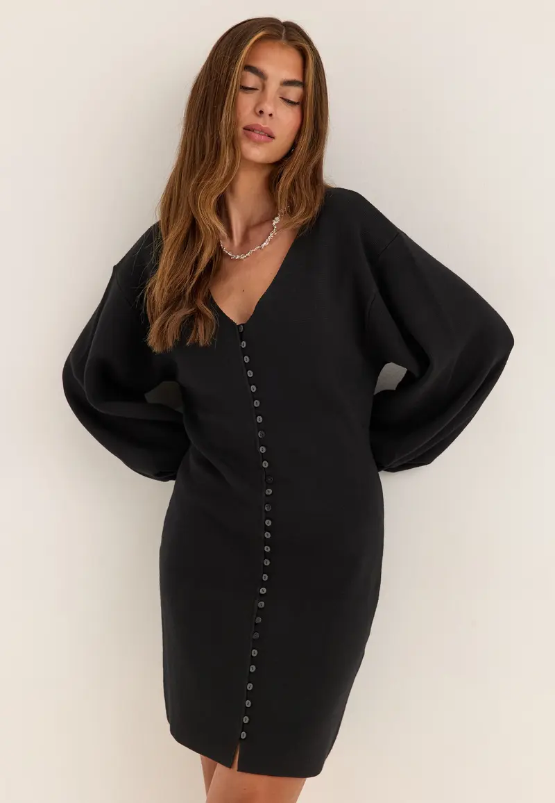Knitted Mini Cardigan Dress