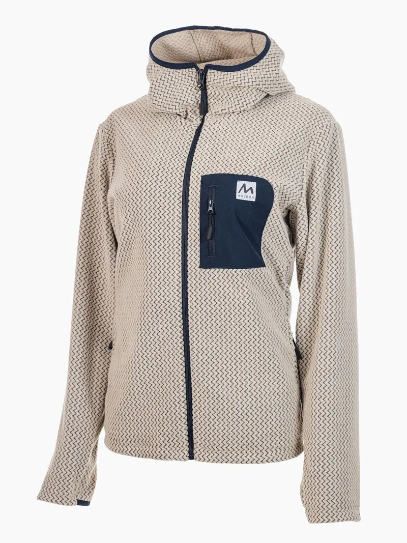 Kollen fleecejakke dame Beige/Blå