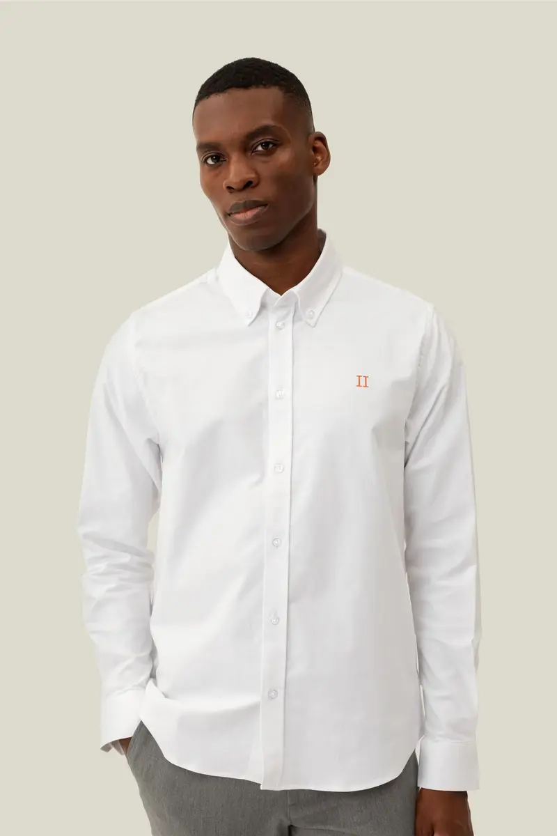 Konrad Contrast Oxford Stretch White