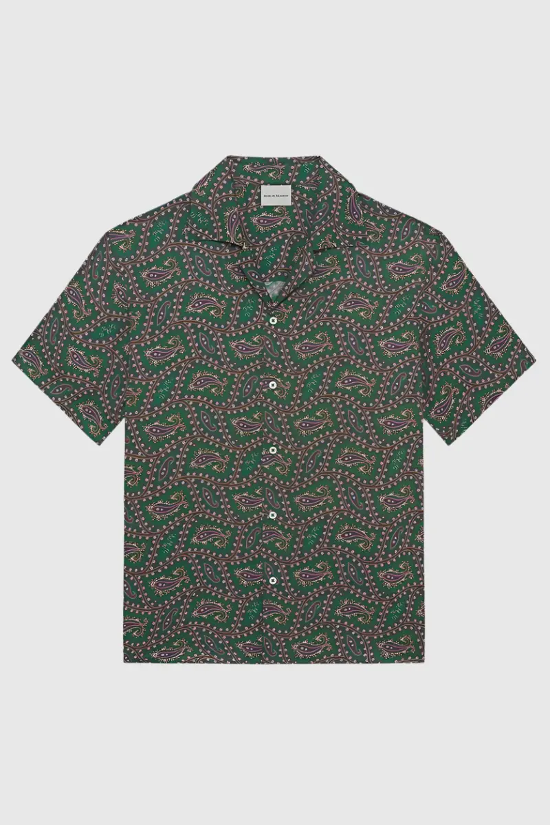 La Chemise Paisley Dark Green