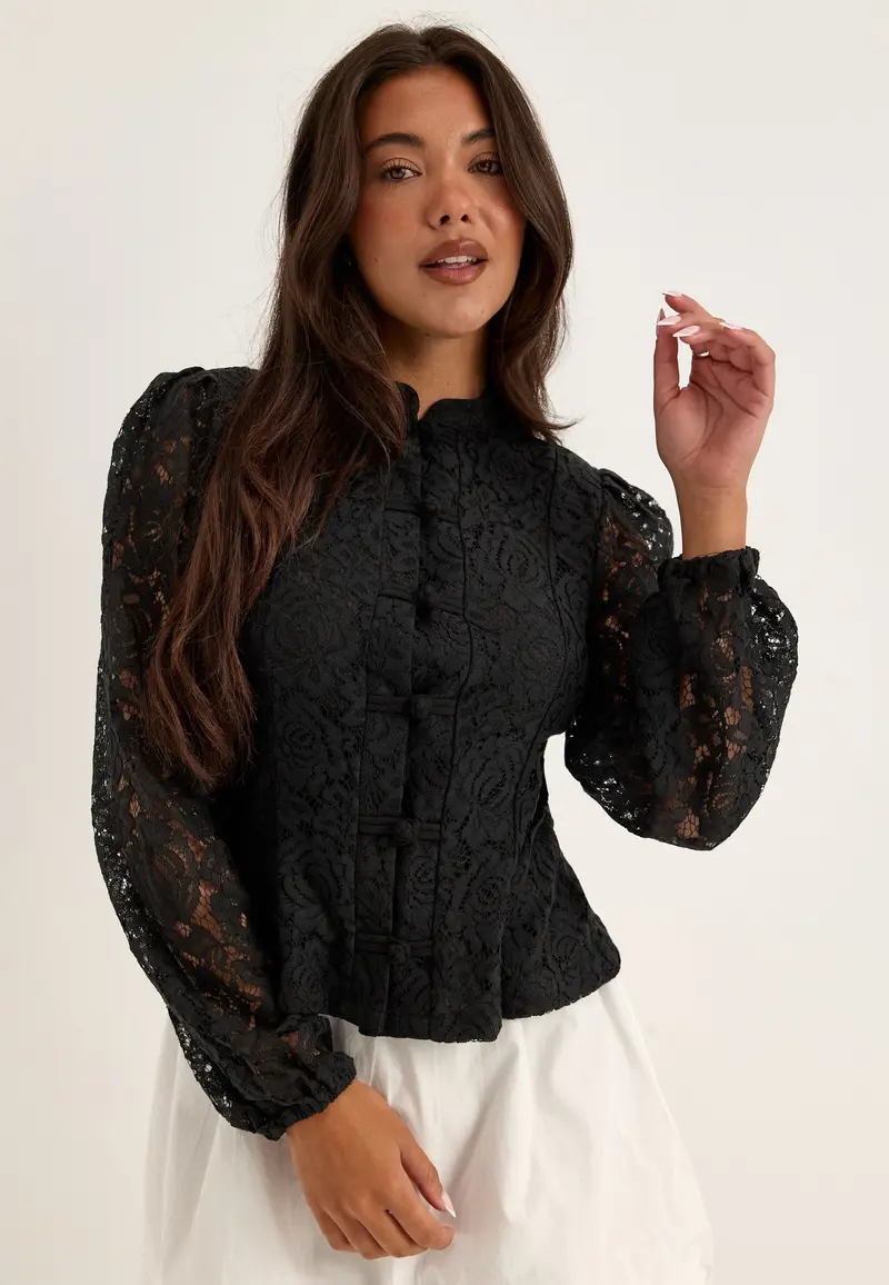 Lace Button Blouse