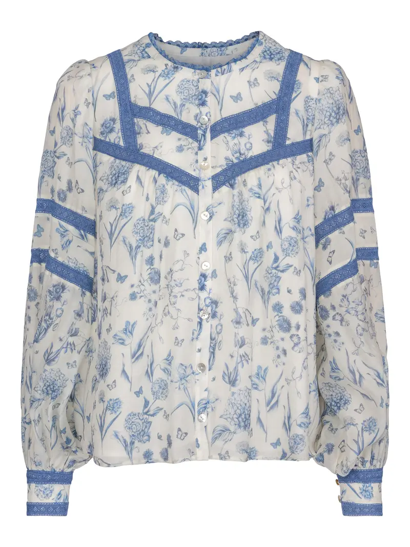 Lace detailed blouse Blue