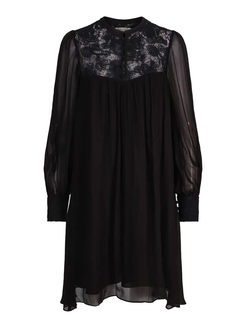 Lace dress, short Black