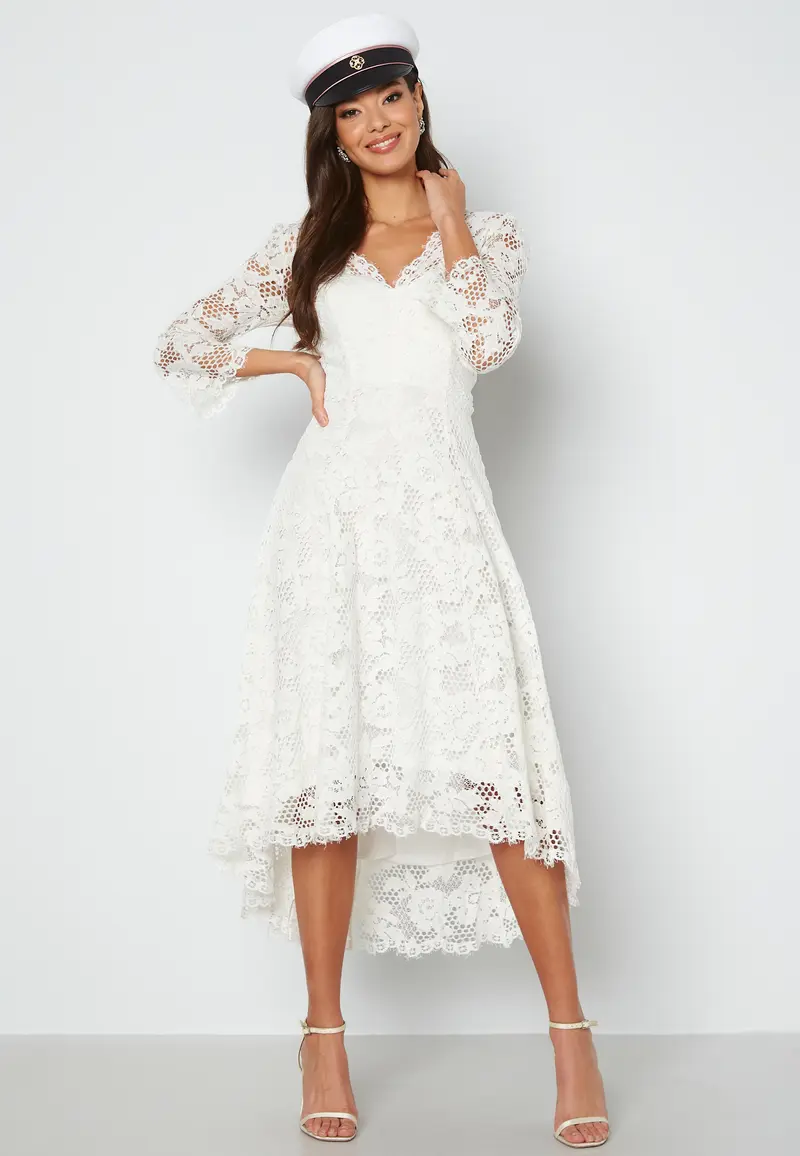 Lace High Low Midi Dress