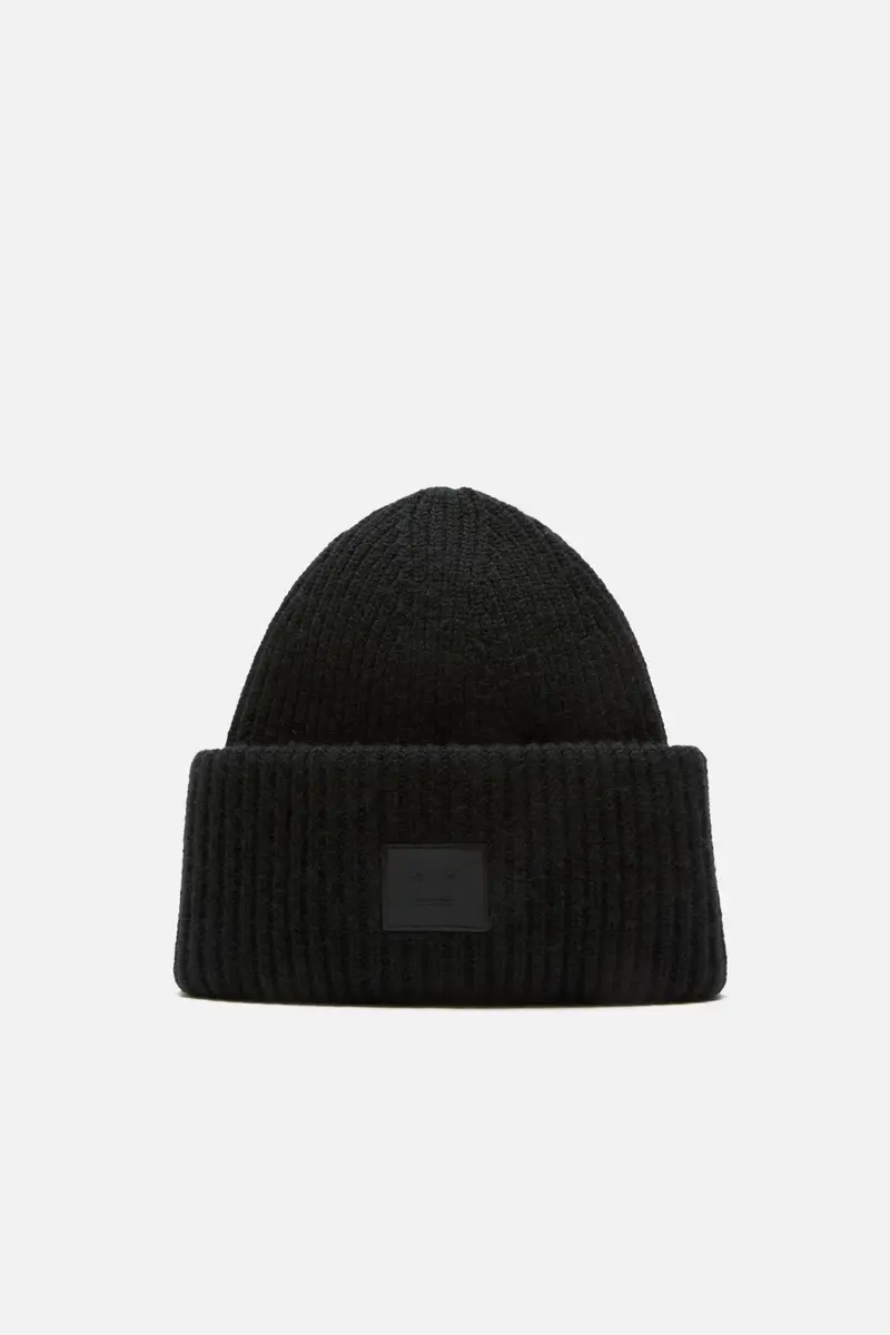 Large Face Logo Yak Beanie Black