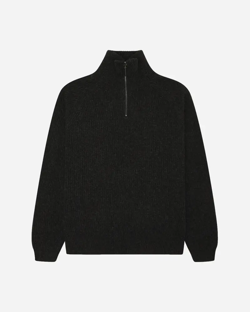 Lass Wool Half-Zip - Black Melange