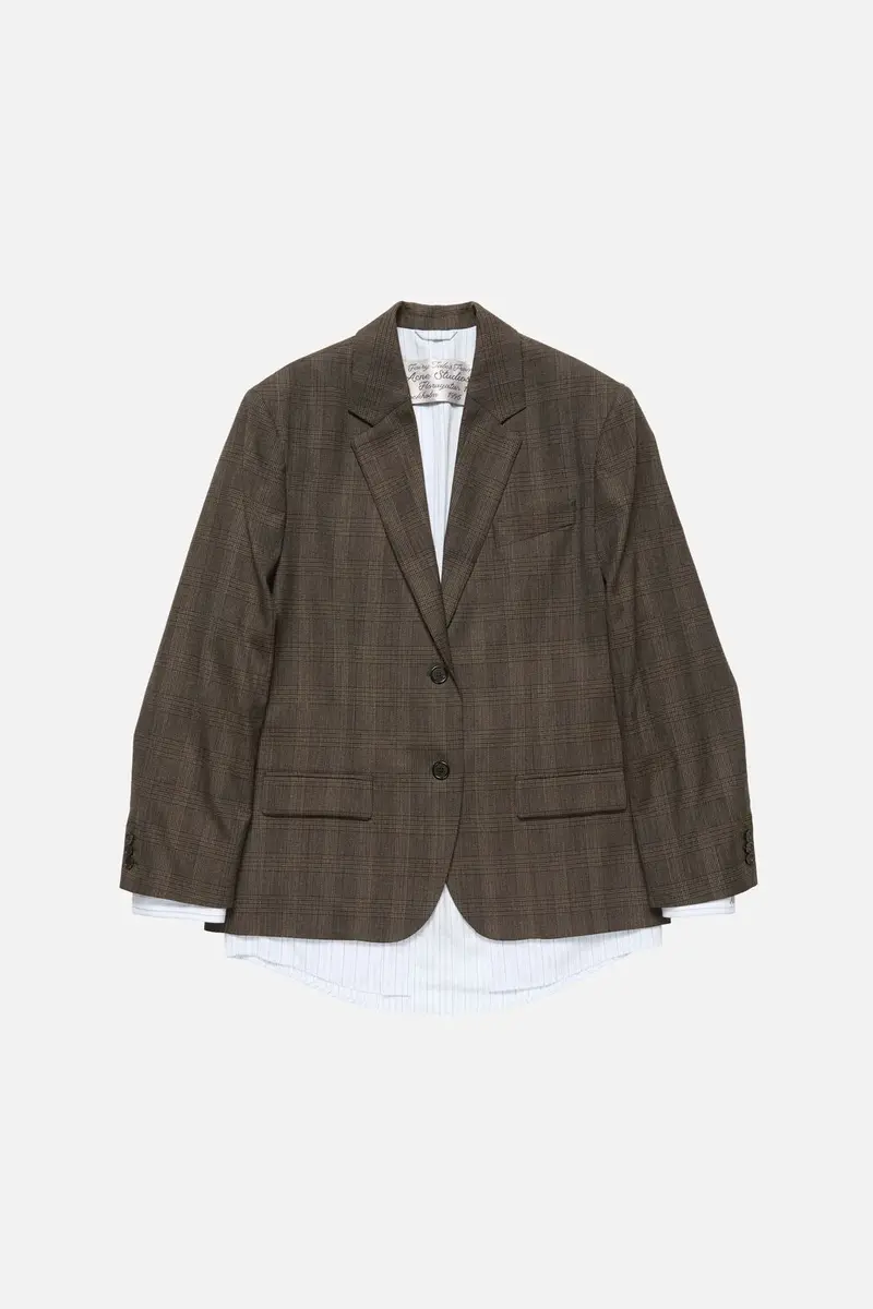 Layered Wool Suit Jacket