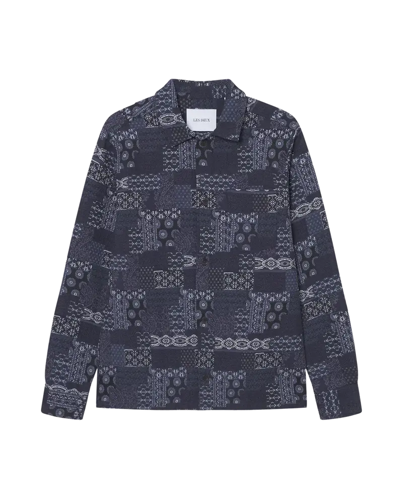 Layton Contrast Jacquard Overshirt